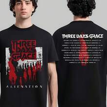 THREE DAYS GRACEaaa Alienation 2025 Tour T-Shirt Two Sided - Black - View 1