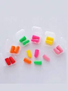 4 miếng nút tai tái sử dụng, phù hợp để ngủ, đi du lịch, ngủ trưa, học tập, màu ngẫu nhiên, không dây - Một kích thước - Xem 3