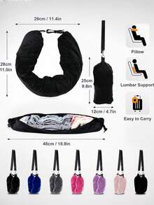 Travel Pillow Storage Bag, Travel Essential, Portable, Vacation Accessory, Suitable For School Use - Multicolor - View 8