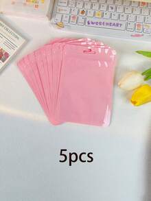 5/30/50pcs Macaron Color PVC Self-Sealing Bags, Fashionable Fresh Colors, Dustproof And Moisture-Proof With Good Sealing, Suitable For Cards, CDs, Jewelry Storage And Gift Packaging - One Size Fits All - View 9