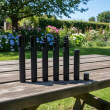 5 ml, 10 ml Bouteille de verre noir élégante rechargeables avec vaporisateur en aluminium noir - Convient pour le transvasement de parfum, de cosmétiques liquides et d'atomiseur d'assainisseur d'air - Idéal pour les voyages, bouteille de parfum rechargeables - Voir 1