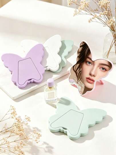 1pc Butterfly Shaped Makeup Mirror, Moisture-Proof Desktop Mirror With High-Definition Reflection, Suitable For Bedroom, Dorm, Home Decor, Practical Gift For Christmas, Valentine's Day, Wedding, Mother's Day