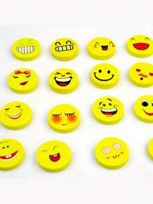 10/30/60 buah Penghapus Mini Wajah Tersenyum Lucu, Desain Menarik, Cocok untuk Kantor dan Ruang Kelas, Dapat Digunakan sebagai Dekorasi, Dapat Digunakan sebagai Hadiah Pengajaran, Kemasan Acak, Kembali ke Sekolah - A - View 3
