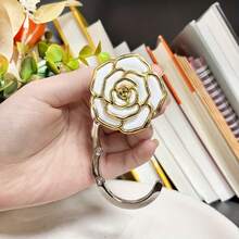 1pc Rose Flower Purse Hanger, Portable Table Edge Bag Hook, No Glue Stable Gravity Hook, Decorative Handbag Holder For Office, Restaurant, Travel And Daily Use - Roses - View 10