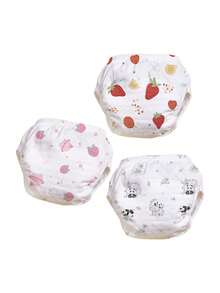 3pcs/Set 360° Fully Covered Baby Diaper Covers, Breathable & Skin-Friendly Washable Potty Training Pants For Infants & Toddlers - Multicolor - View 13