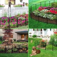 Decorative Garden Fence 17in X10ft 10/12 Pack Rustproof Metal No Dig Fence Animal Barrier Arched Flower Bed Edging Ornamental Wire Border Panel For Yard Patio Outdoor - Black - View 12