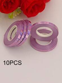 1/10pcs Laser Balloon Ribbons, Colorful Shiny Party Decoration Ribbons Suitable For Weddings, Birthdays, Festivals, Great For Gift Wrapping And Decorations, Party Decoration Ribbons, Brilliant Ribbons, Shiny Surface - Multicolor - View 14