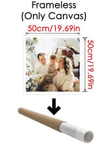 1pc Customized Photo Printed Canvas Art, Large Size Personalized Poster, With DIY Frame (Self-Assembly Frame) Or Canvas Only, Mother's Day Gift/Home Decor - Multicolor - View 13