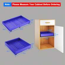 Mustorn - organizadores gabinetes extraíbles cajones expandibles para gabinetes cocina cajones extraíbles para despegar y pegar estantes deslizantes resistentes para clóset - Azul - Ver 7