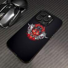 Oni rojo y máscaras blancas tema oscurofunda de teléfono Fundas compatibles con ,Apple,VIVO,OPPO,,, y Honor.Fabricadas en silicona TPU,ofrecen protección contra golpes y caídas. - Negro - Ver 3