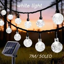 1pc 16/23/39ft 20/50/100 LED Bulb Solar Crystal Ball String Lights, Bubble Lights, Waterproof Solar Outdoor Lighting Strip, 8 Lighting Modes, Suitable For Shops, Gardens, Camping, Parties (Multi-Color/Warm White/White), Halloween And Christmas Decor, Autumn Decor, Home Decor, Outdoor Decor - Solar Bubble Ball - View 21