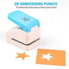 Star Hole Punch, Star Paper Punch, 3D Embossed Lucky Star Paper Cutter Lever Craft Hole Punch Scoring Tool For Scrapbooking Handmade Journal Craft DIY Card Making Art Supplies - Star-shaped Hole Punch - View 5