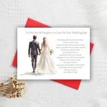 Daughter-In-Law's Wedding Invitation, Mother And Father's Congratulations Card For Son's Wedding Day - A - View 8