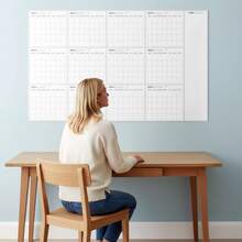 Erasable Wall Calendar, 12-Month Annual Planner, Back To School, Study Supplies - Single Piece - View 10