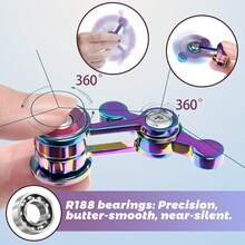 Metal , Silent Desk Toy, Cool Gift For Anxiety Relief, Sensory Calming, ADHD, Suitable For Teens & Adults, Great For Airplane Travel - Multicolor - View 3