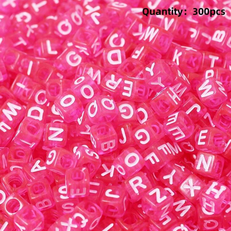 100-300個壓克力字母珠，彩色底部英文字母珠，DIY珠寶製作材料，適用於項鍊、手鍊、吊墜、配件 - 字母珠 - 查看 20