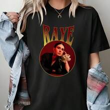 Raye T-Shirt - Retross Music Concert Tee- Unisex Rock Gift For Music Lover Tee Top - Black - View 1