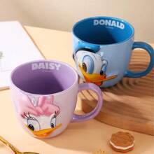 Disney 迪士尼聯名設計 禮月杯 - 高設計感創意 3D 浮雕杯 - 日用飲水杯 - 情侶咖啡杯 - 彩色 - 查看 3