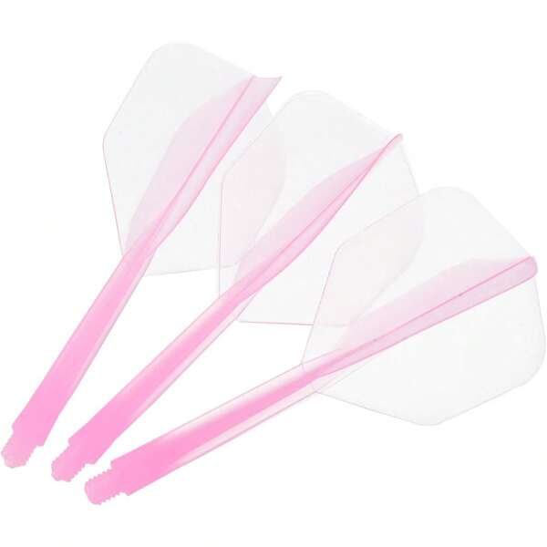 Set de 3 plumas de dardos, semi-transparentes 2BA integradas con punta reforzada, aleta suave en forma de L anti-caída duradera, lanzamiento de precisión aerodinámica para jugadores casuales