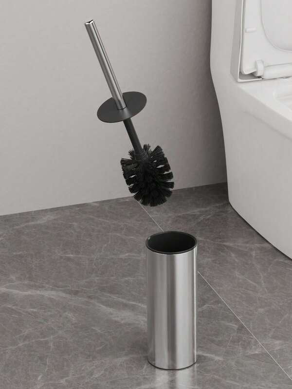 Gold/Silber/Schwarzer Edelstahl Toilettenbürstenhalter mit langem Griff, geeignet für gründliche Badezimmerreinigung, Reinigungsbürste, Abschlussgeschenk, Küchenausstattung, Raumdekoration, Urlaubsartikel, Heimdekoration, Abschlussgeschenk 2026, Aufbewahrung