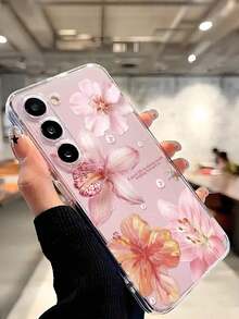 1 Piece Soft Phone Case With White Lily Flower And Butterfly, Compatible With Huawei Honor, , Galaxy A04e/12/A13/A14/A34/A50/A52/A53/A54/S21/S22/S23/S24/S25/S25Ultra, 6A/7A/8A, 12T/13T, International Version, Not Domestic Version, Spring Gift - 透明 2 - 查看 7