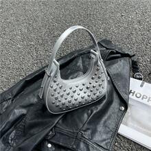 Bolso de mano moderno y versátil para mujer, estilo casual elegante con un toque de alta gama, bolso de hombro estiloso ideal para ir de compras. - Plateado - Ver 2