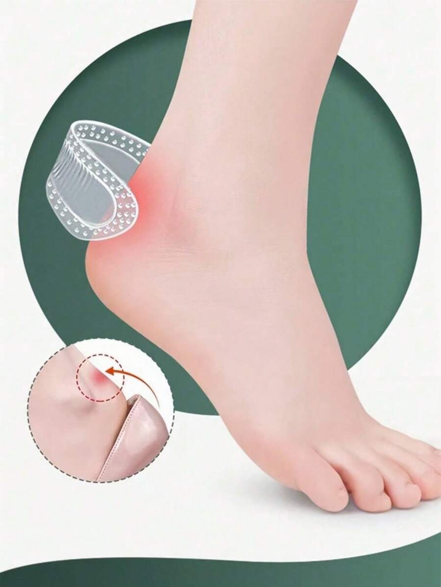 2pcs Comfortable Soft Silicone Heel Grips, Anti-Friction Shoe Inserts