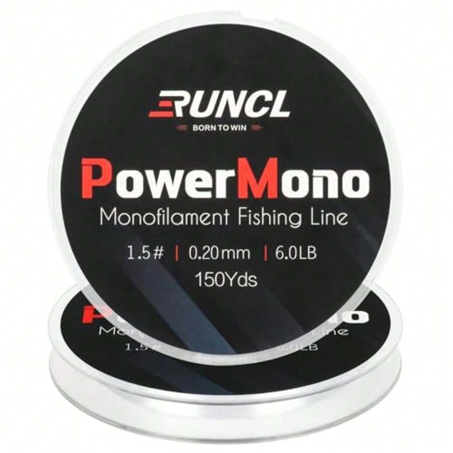 PowerMono Fishing Line, Ice Monofilament Fishing Line 300/500/1000Yds - Ultimate Gth, Shock Absorber, Suspend In Water, Knot Friendly 3-35LB, Low And High-Vis Available, Gift Decoration - Clear - View 1