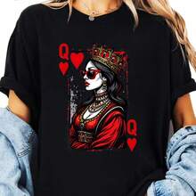 Printed T-Shirt For Men And Women - 黑色 - 查看 1