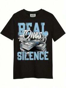 Camisetas de manga corta para hombre, con cuello redondo y estampado de letras, ropa de entrenamiento de verano, camisetas y chalecos para correr ORR9 - Negro - Ver 8