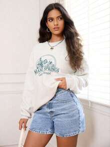 PETITE Pantalones cortos vaqueros de mujer simples y de moda, apropiados para el verano - Lavado ligero 3 - Ver 7