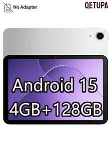 Qetupa 10.1 吋 Android 15 平板電腦，T606 八核心 1.6GHz 處理器，4GB RAM + 128GB ROM，802.11ax WiFi 6 2.4G + 5G，藍牙 5.0，Incell FHD (1920x1200) IPS 觸控螢幕，5MP + 8MP 雙鏡頭 - 查看 2