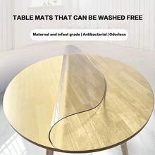2mm Thick Clear Transparent Vinyl PVC Round Tablecloth Table Protector Cover - Transparent - View 12