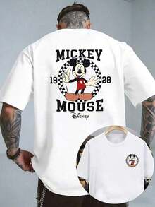 Disney Official  T-Shirt For Men &Women - Unisex Short Sleeve Crew Neck Tee WithIconic  Ears Print, Casual Summer Wear,Machine Washable, Non-Suitable For Daily Outfits,Themed Events, And Gifts - trắng - Xem 1