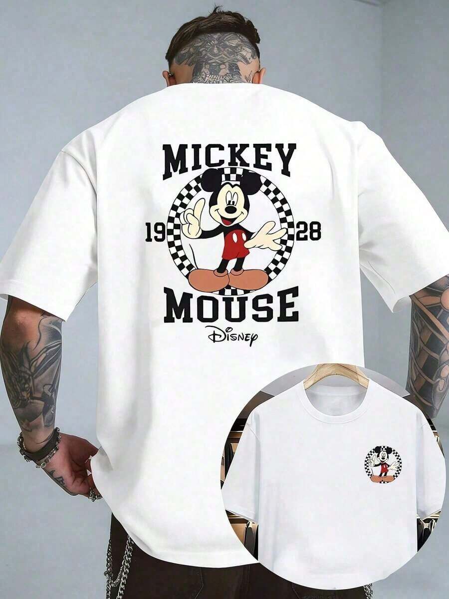 Disney Official T-Shirt For Men &Women - Unisex Short Sleeve Crew Neck Tee WithIconic Ears Print, Casual Summer Wear,Machine Washable, Non-Suitable For Daily Outfits,Themed Events, And Gifts - trắng - Xem 1