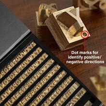 WUTA Brass Stamping Tools Flexible Letters Numbers Alphabets Characters Molds Leather Jewelry Metal Stamping Tools Hot Foil Stamping (Copper Set 83pcs) - B組符號 18件 - 查看 6
