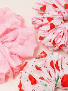 1pc Fruit Pattern Elastic Hair Scrunchie, Versatile Oversized Elastic Hair Tie Hair Accessory Ponytail - Multicolor - View 3