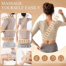 1pc/6pcs/7pcs Wooden Massage Tool Set, Suitable For School, Travel, Travel Essentials, Home Essentials, Designed For Body Relaxation, Including Shoulder, Neck, Abdomen, Leg And Back Areas, Great For Relaxation After Exercise Or Daily Activities, Reusable Manual - Nude - View 6