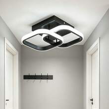 LED Ceiling Light, Modern Square Energy-Efficient LED Ceiling Light, 22W LED Ceiling Light For Hallway, Office, Bedroom, Kitchen, Living Room. - Black - View 8