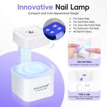 Peacecolor Mini Nail Lamp USB LED Light Fast Dry Portable Travel Nail Dryer For Gel Nail Polish For Summer Vacation Home Manicure Gift - White - View 8