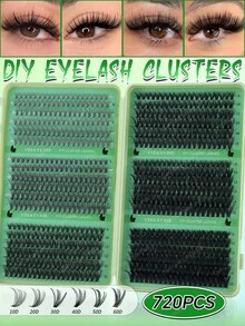 Bộ mi giả tự làm siêu dày 720/684/648 sợi, độ dày 8-16mm, độ cong 10D-150D, kiểu dáng tự nhiên, dày và mềm mại, phù hợp sử dụng hàng ngày và đi chơi, có thể phối hợp nhiều kiểu khác nhau. - Nhiều màu - Xem 6