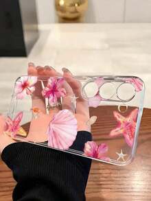 1 Piece Soft Phone Case With White Lily Flower And Butterfly, Compatible With Huawei Honor, , Galaxy A04e/12/A13/A14/A34/A50/A52/A53/A54/S21/S22/S23/S24/S25/S25Ultra, 6A/7A/8A, 12T/13T, International Version, Not Domestic Version, Spring Gift - 透明 15 - 查看 3