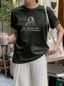 Women T-Shirts - Black - View 5
