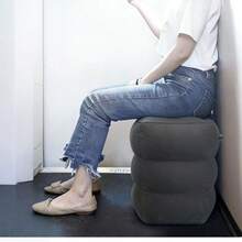 充氣飛機腳踏墊，旅行腿枕，柔軟觸感防滑，強大氣密性，快速充氣與放氣，輕巧可折疊，適用於飛機、火車、汽車、辦公室午睡，有效緩解腿部疲勞 - 彩色 - 查看 7