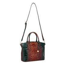 Luxurious Crocodile Pattern Cross-Body Top-Handle Bag - High-End Fashion Handbag For Women's Work And Daily Use - Premium Quality, Stylish Design - 孔雀藍 - 查看 9