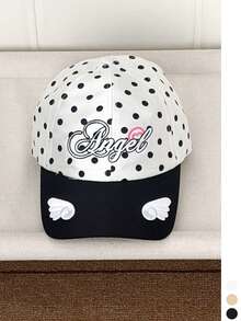 1pc Women's Soft Top Niche White Baseball Cap, Vintage Embroidered Couple Hat, Face-Slimming Patchwork Embroidery, Fashion Street Style Baseball Cap, American Letter Embroidery, Curved Brim Sun Hat - Multicolor - View 14