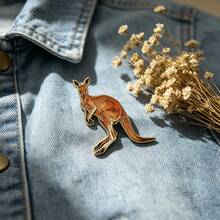 Kangaroo Enamel Brooch Pins Fashion Decorative Brooches Ornaments Lapel Bag Badges Jewelry Gifts - Burnt Orange - View 7