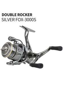 BILLINGS Spinning Reel,5.2:1Gear Ratio Spinning Fishing Reel,Freshwater Saltwater Fishing Reel,8KG Max Drag,Ultra Smooth Metal Spool,Metal Single/Double Rocker Left Right Interchangeable - Silver - View 15