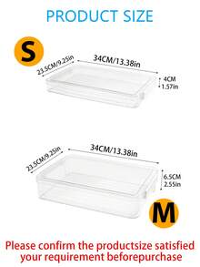 1pc/2pcs Makeup Storage Box, Face Mask Storage Box, Dustproof Waterproof Covered Skincare, Makeup Brushes, Eyebrow Pencils Storage Box, Perfume Organizer, Suitable For Refrigerator Storage, Accessory & Hair Accessory Storage, Kitchen Tool Organization, School Supplies Display Rack - Transparent - View 2