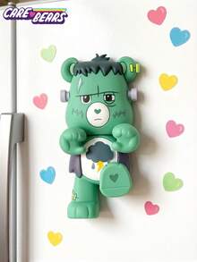CARE BEARS 1個  正版授權 Monster Mash 暴躁熊 3D 冰箱磁鐵，可愛熊設計 PVC 冰箱裝飾磁鐵，適用於廚房收納與粉絲收藏禮物 - 熊 - 查看 1